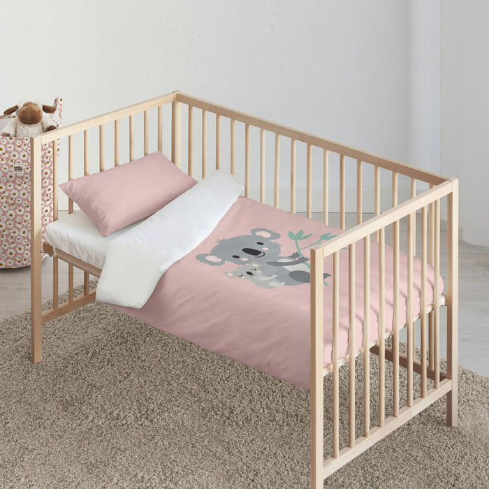 Set husă de pătură Kids&Cotton Kuno Roz 115 x 145 cm
