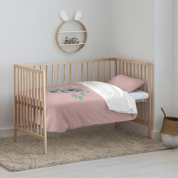 Set husă de pătură Kids&Cotton Kuno Roz 115 x 145 cm
