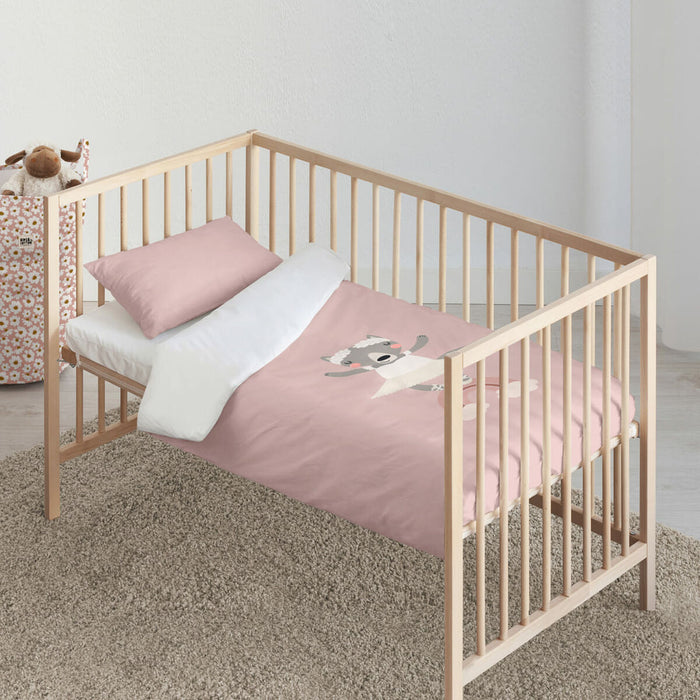 Set husă de pătură Kids&Cotton Lavi Big Roz 115 x 145 cm