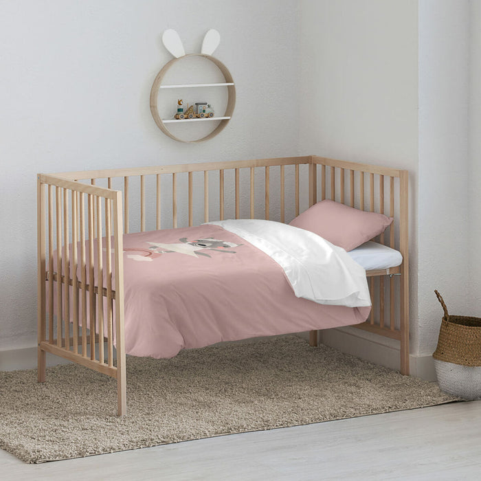 Set husă de pătură Kids&Cotton Lavi Big Roz 115 x 145 cm