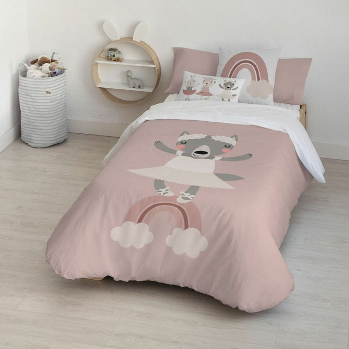 Set husă de pătură Kids&Cotton Lavi Big Roz 155 x 220 cm