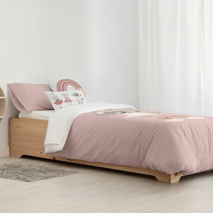 Set husă de pătură Kids&Cotton Lavi Big Roz 155 x 220 cm