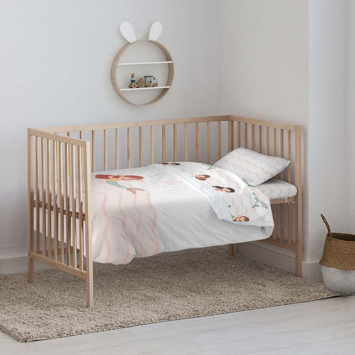 Set husă de pătură Kids&Cotton Mosi Big Roz 115 x 145 cm