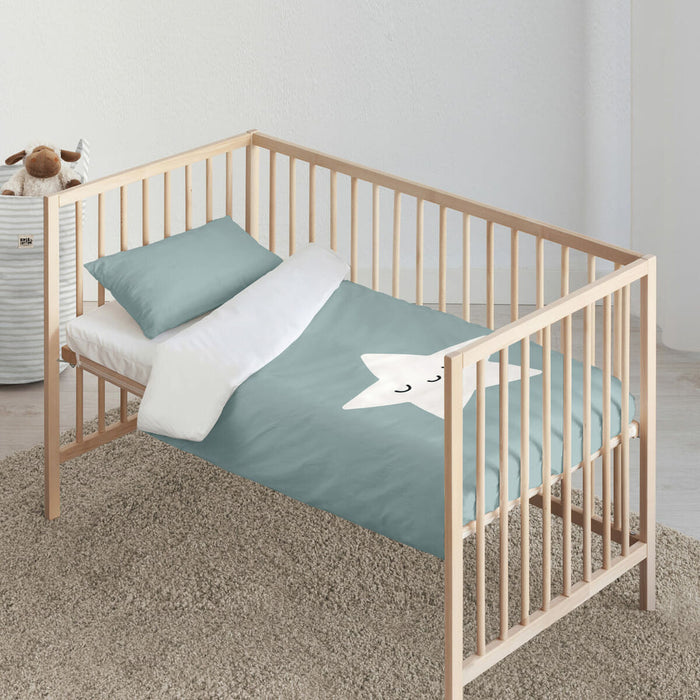 Set husă de pătură Kids&Cotton Nadir Albastru 100 x 120 cm