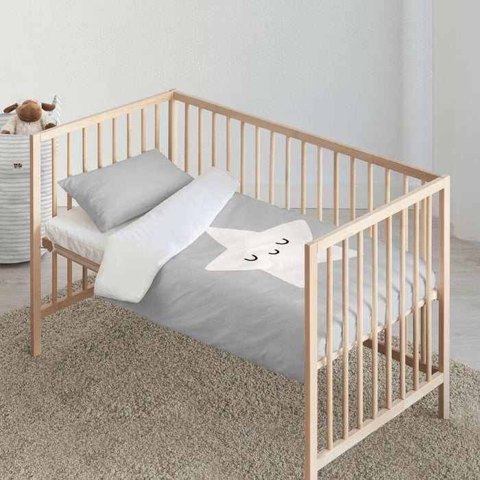 Set husă de pătură Kids&Cotton Nadir Gri 100 x 120 cm