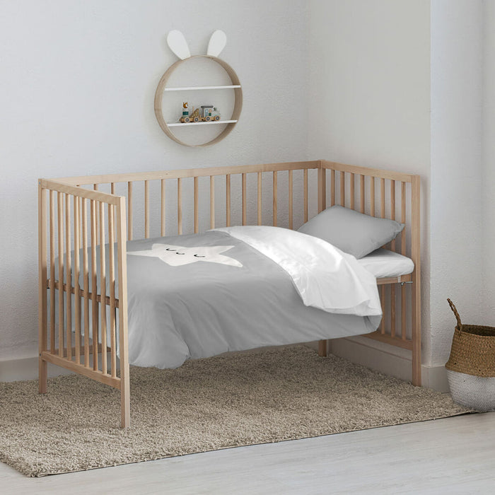 Set husă de pătură Kids&Cotton Nadir Gri 115 x 145 cm