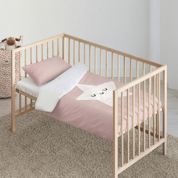 Set husă de pătură Kids&Cotton Nadir Roz 115 x 145 cm