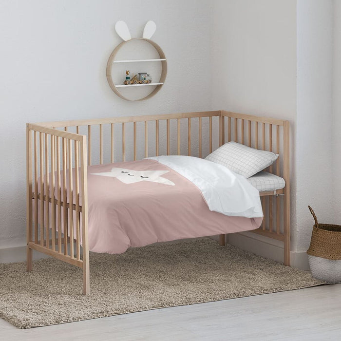 Set husă de pătură Kids&Cotton Nadir Roz 115 x 145 cm