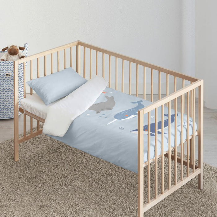 Set husă de pătură Kids&Cotton Tabor Big Albastru 115 x 145 cm