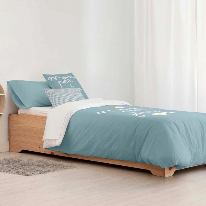 Set husă de pătură Kids&Cotton Xalo Big Albastru 155 x 220 cm