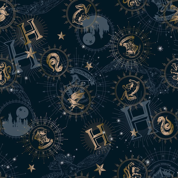 Husă de pilotă Harry Potter Gold 220 x 220 cm Pat 135/140
