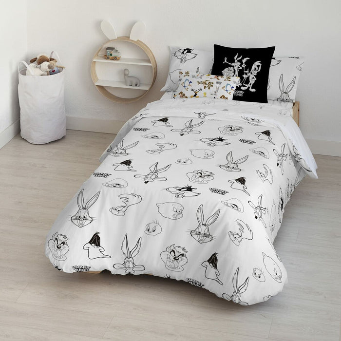 Husă de pilotă Looney Tunes Looney B&W 180 x 220 cm