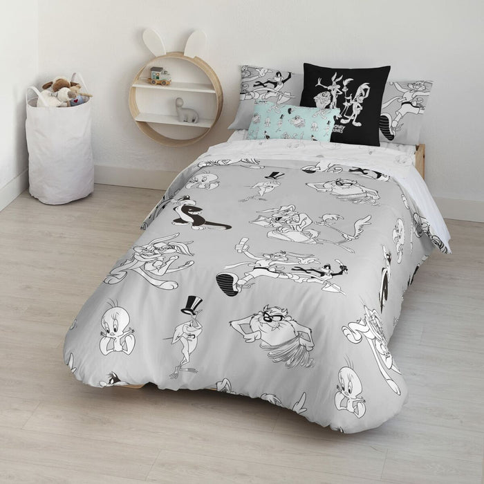 Husă de pilotă Looney Tunes Looney BN Alb black 260 x 240 cm