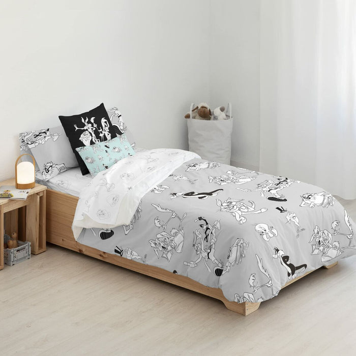 Husă de pilotă Looney Tunes Looney BN Alb black 260 x 240 cm