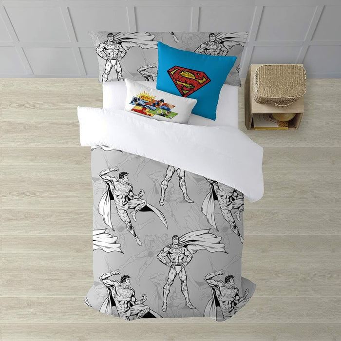 Husă de pilotă Superman Superman Gri 220 x 220 cm