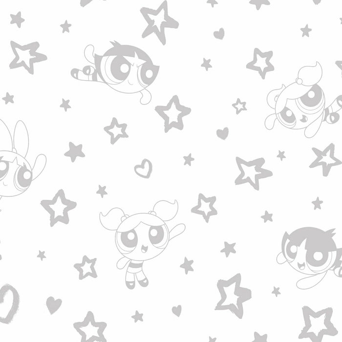 Foaie de fund montată Powerpuff Girls Powerpuff Girls 105 x 200 cm