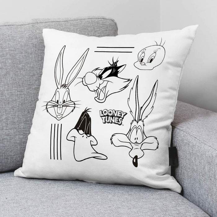 Husă de pernă de canapea Looney Tunes Looney B&w B Alb 45 x 45 cm