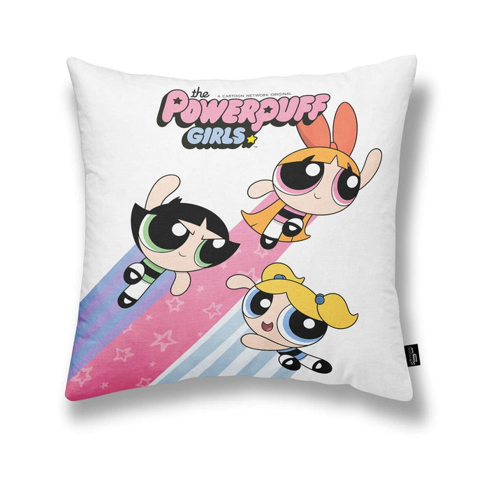 Husă de pernă de canapea Powerpuff Girls Powerpuff A Alb 45 x 45 cm