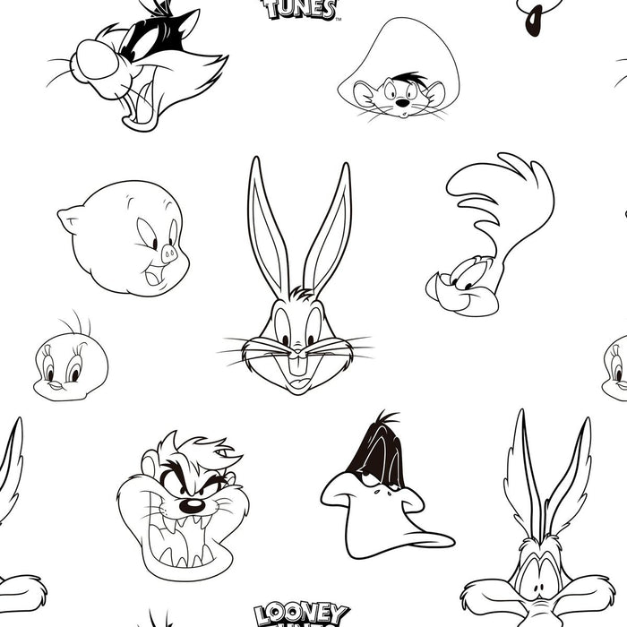 Husă de plapumă pentru pătuț Looney Tunes Looney B&W 100 x 120 cm