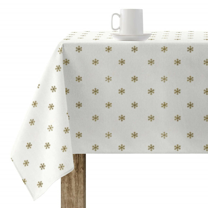 Față de masă din rășină rezistentă la pete Belum Snowflakes Gold 200 x 140 cm