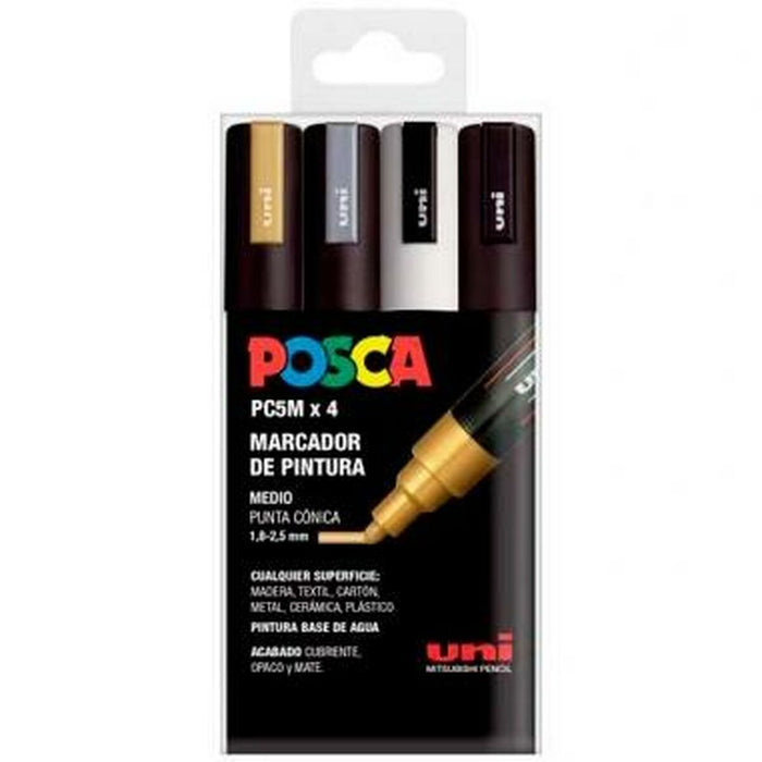 Set de markere POSCA PC-5M GSWB 4 Piese