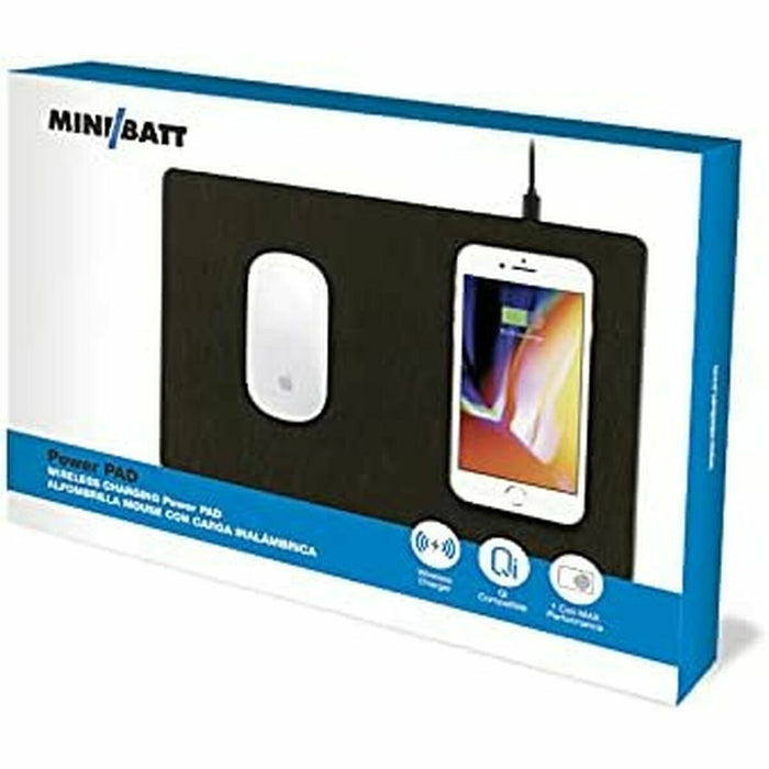 Mouse pad cu Încărcător fără fir Qi MiniBatt Power Pad Negru