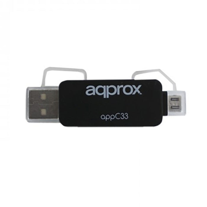 Cititor de Carduri approx! FLTLFL0083 APPC33 Micro SD/SD/MMC Micro USB 480 Mbps 32 GB Negru