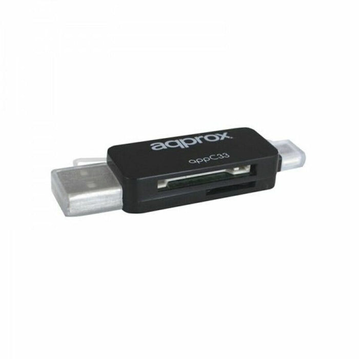 Cititor de Carduri approx! FLTLFL0083 APPC33 Micro SD/SD/MMC Micro USB 480 Mbps 32 GB Negru