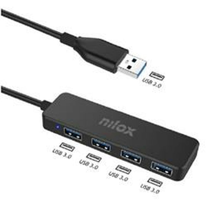 Hub USB 4 Porturi Nilox NXHUB402 Negru