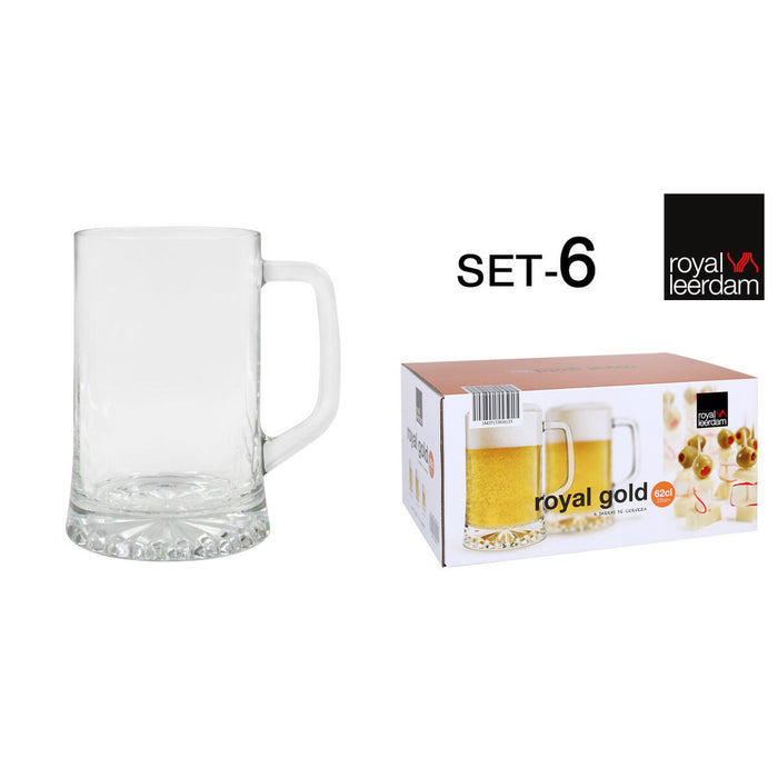 Halbă de bere Royal Leerdam Royal gold 620 ml 6 Unități