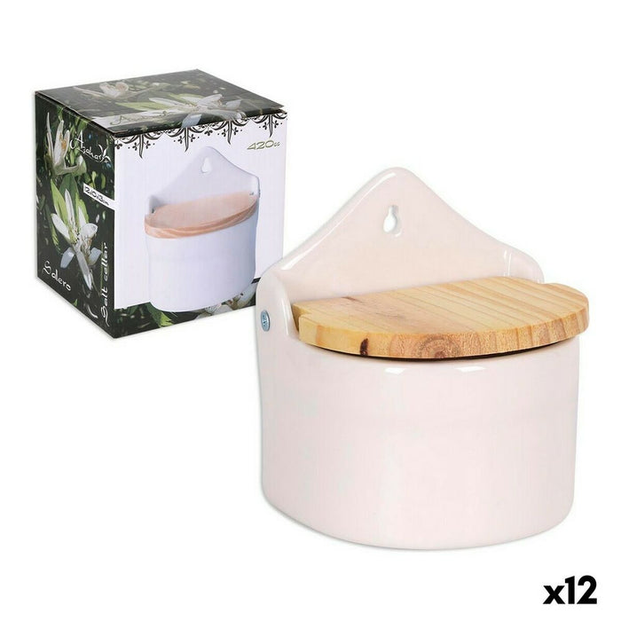 Solniță cu capac Azahar Lemn 420 ml 11,7 x 10 x 13 cm (12 Unități)