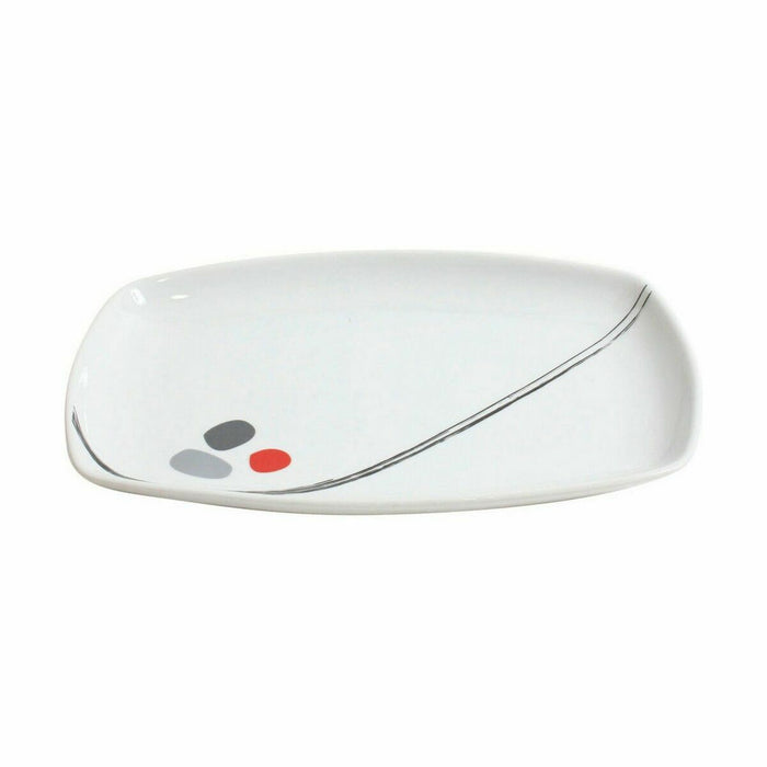 Platou pentru Servire Home Style Zen & Scratch Porțelan Dreptunghiular 31,2 x 20,7 x 3,1 cm (16 Unități)