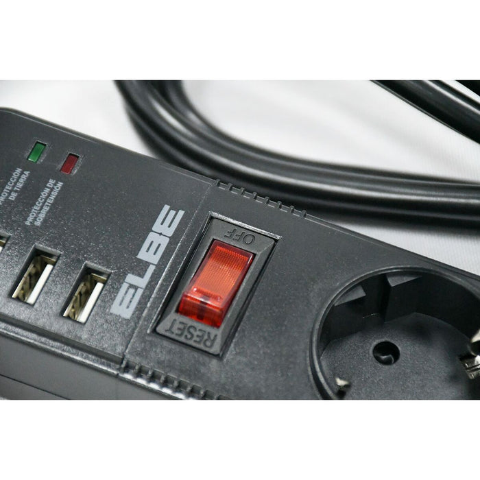 Placă de Circuit Prize 4 puncte de conectare cu întrerupător ELBE RE002 3600 W 220 V