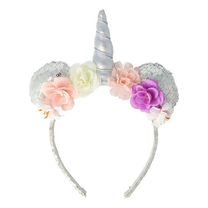 Diademă Inca Paiete Flori Decorative Unicorn