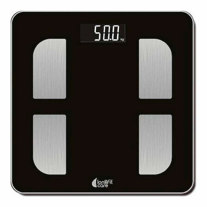 Cântar Digital de Baie LongFit Care Negru Multifuncție 33 x 4 x 33 cm (2 Unități)