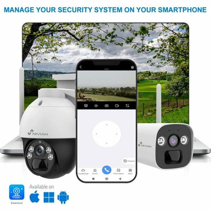Cameră Video de Supraveghere Nivian 360º 4G(SIM)