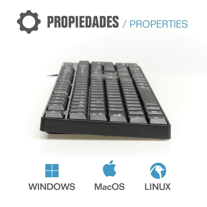 Tastatură iggual CK-FRAMELESS-105T Negru