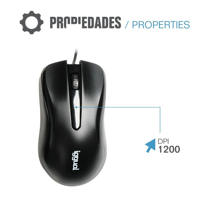 Tastatură și Mouse iggual IGG317617 Negru