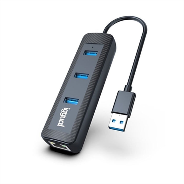 Hub USB 3 Porturi iggual CARBON