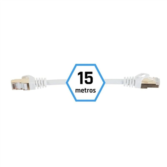 Cablu de Rețea Rigid FTP Categoria 7 iggual IGG318614 Alb 15 m
