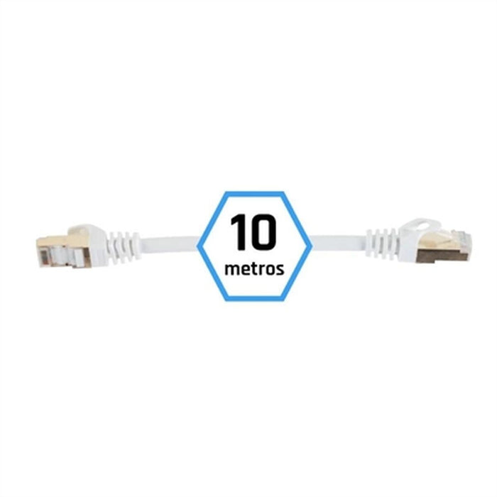 Cablu de Rețea Rigid FTP Categoria 7 iggual IGG318621 Alb 10 m