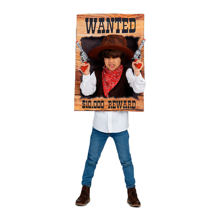 Costum Deghizare pentru Copii My Other Me Wanted Cowboy Mărime unică (3 Piese)