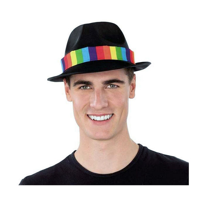 Pălărie My Other Me Curcubeu Gangster Negru Mărime unică