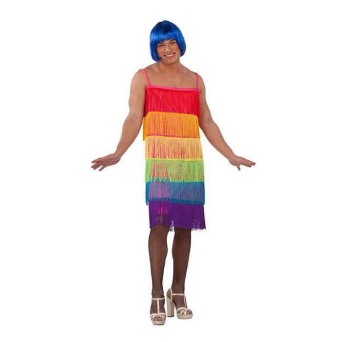 Costum Deghizare pentru Adulți My Other Me Rainbow  Rochie Cu ciucuri Mărimea 54