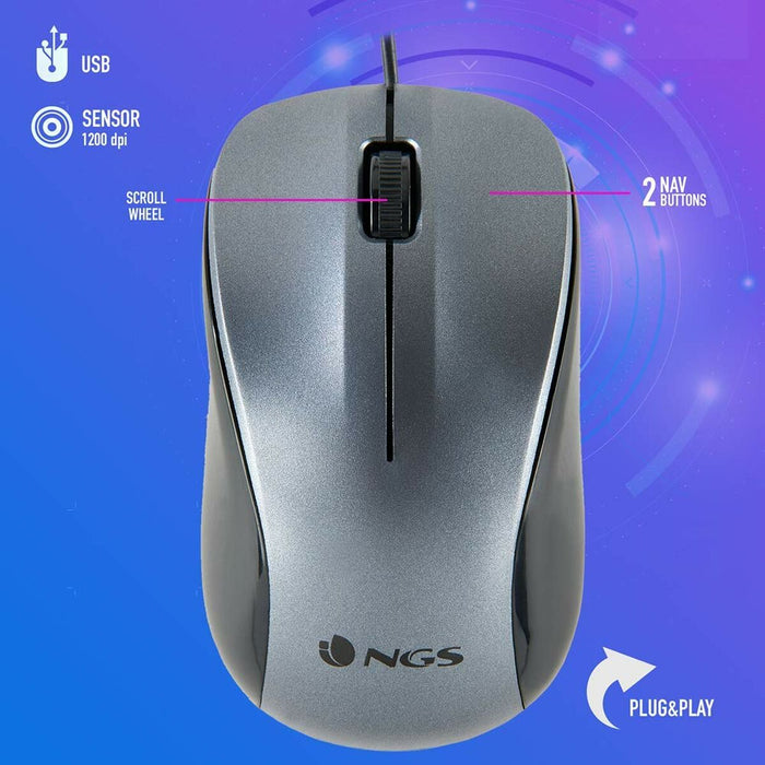 Mouse Optic NGS NGS-MOUSE-1091 1200 DPI Gri