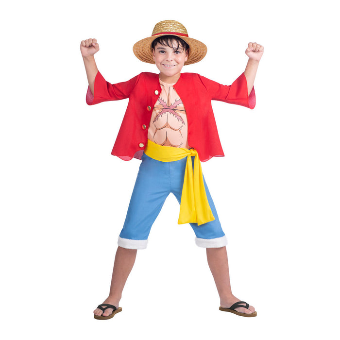 Costum Deghizare pentru Copii One Piece Luffy (5 Piese)