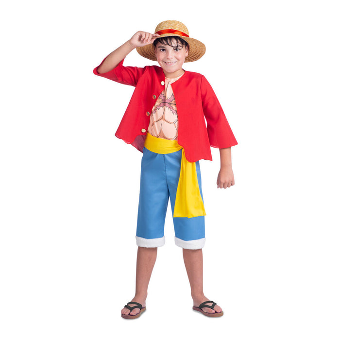 Costum Deghizare pentru Copii One Piece Luffy (5 Piese)