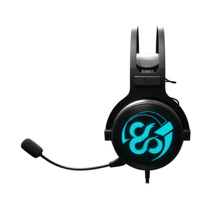 Căști cu Microfon Gaming Newskill Newskill kimera v2 LED RGB 15 mW Negru