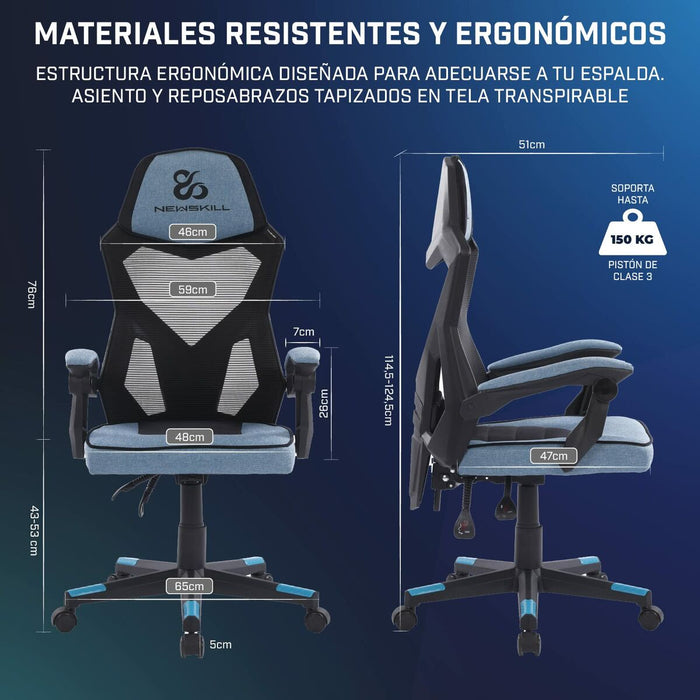 Scaun Gaming Newskill Eros Albastru