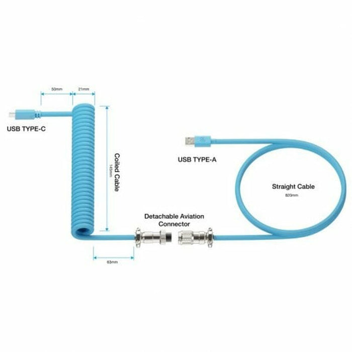 Cablu USB A la USB-C Newskill Albastru
